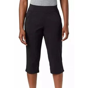 COLUMBIA Omni-Shade Omni-Shield Pull-On Capri Pants Small Black Active Fit NWT‎
